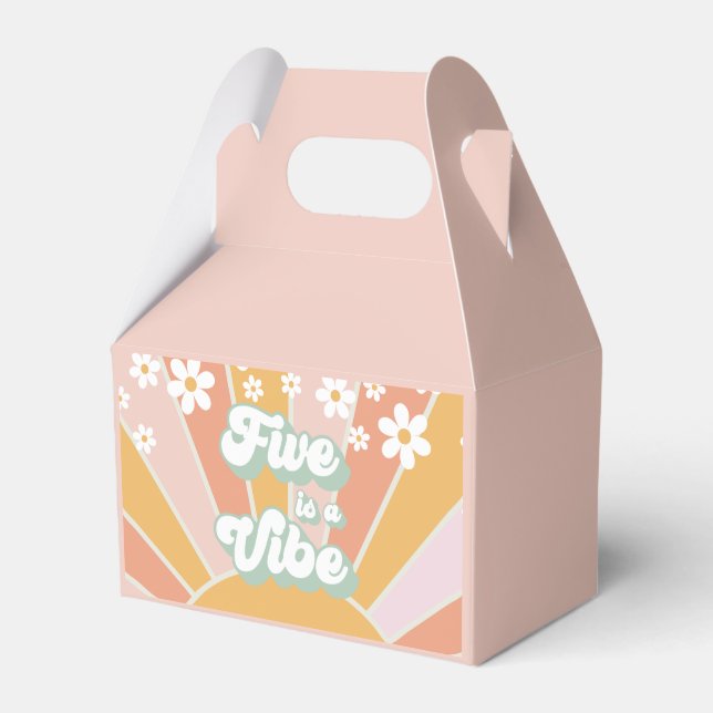 Retro Sunshine Five ist ein Vibe daisy boho Vielen Geschenkschachtel (Vorderseite)