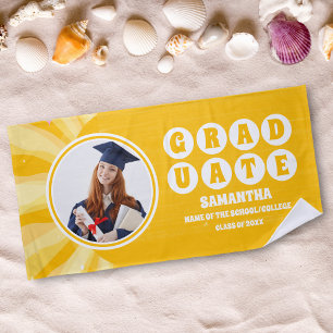 Retro Sunshine Foto Abschluss Strandtuch