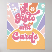 Retro Sunshine Geburtstags Geschenktisch