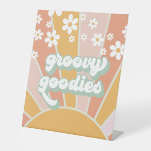 Retro Sunshine Groovy Goodies Food Sockelschild