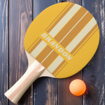 Retro Sunshine Mustard Board Streifen mit Namen