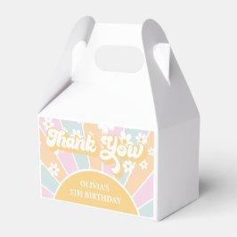 Retro Sunshine Pastel Daisy Birthday Geschenkschachtel