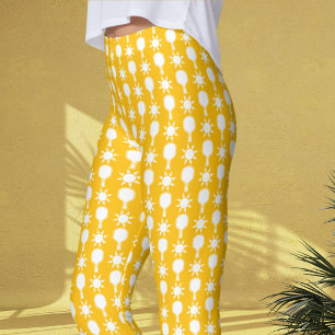 Retro Sunshine Pickleball Brautparty Leggings