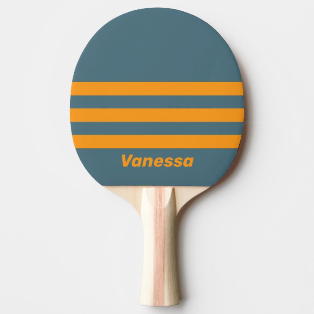 Retro Sunshine Three Across Striping with Name Tischtennis Schläger (Vorderseite)