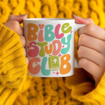 Retro Super Bible Study Club Café Mug
