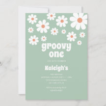 Retro Super One 70's Style Anniversaire Invitation