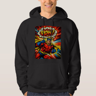 Retro-Superheld POW! Comic-Book-Pop-Art Hoodie