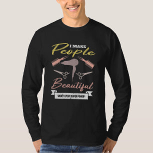 Retro Superpower Friseur Friseur Stylist Spaß für T-Shirt