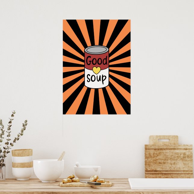Retro-Suppe  Poster (Küche)