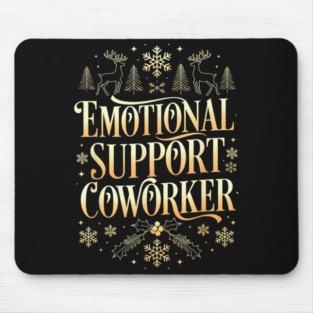Retro Suprt Coworker Ugly Christmas Saying Quote  Mousepad (Vorne)