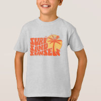 Retro Surf Sand Sunsets Palm Tree Beach Vibes
