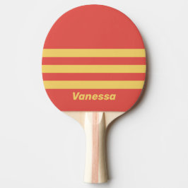 Retro Surf Sunset Three Across Striping with Name Tischtennis Schläger