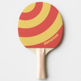 Retro Surf Sunset Three Circle Stripe with Name Tischtennis Schläger