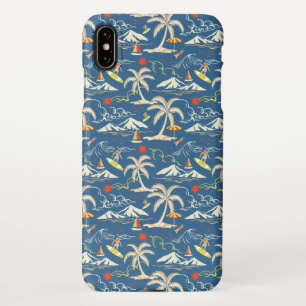 Retro Surf Tropical Pattern iPhone Hülle