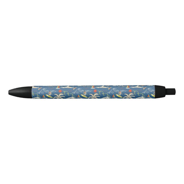 Retro Surf Tropical Pattern Kugelschreiber (Vorderseite)