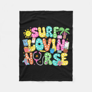 Retro-Surf-verliebte Krankenschwester Hallo Sommer Fleecedecke