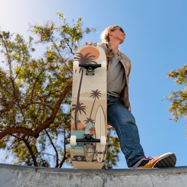 Retro Surf Vibes Skateboard (Extérieur 1)