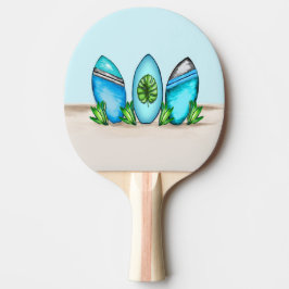 Retro-Surfbretter, blau und Aquamarin Tischtennis Schläger