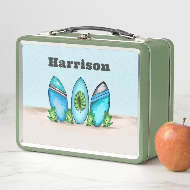 Retro-Surfbretter Metall Brotdose (Beispiel)