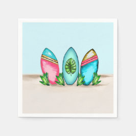 Retro-Surfbretter Serviette