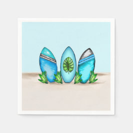 Retro-Surfbretter Serviette