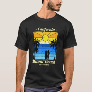 Retro Surfbretter Surf Beach California Miami T-Shirt