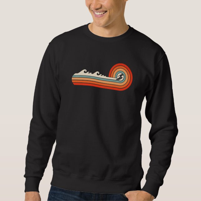 Retro-Surfdesign-Liebe der 80er Jahre zum Surfen Sweatshirt (Vorderseite)
