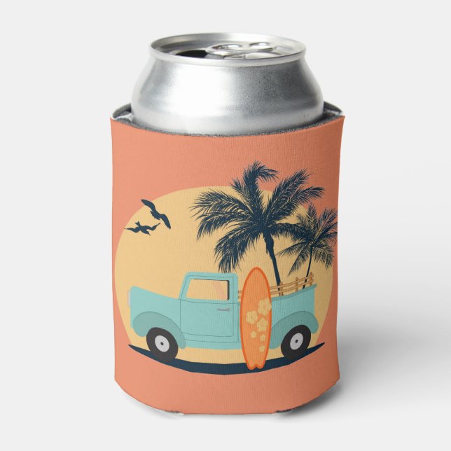 Retro-Surfen kann kühler werden Dosenkühler (Kanne Vorderseite)