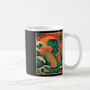 Retro Surfen Tyrannosaurus Hawaiianischer Sommer D Kaffeetasse