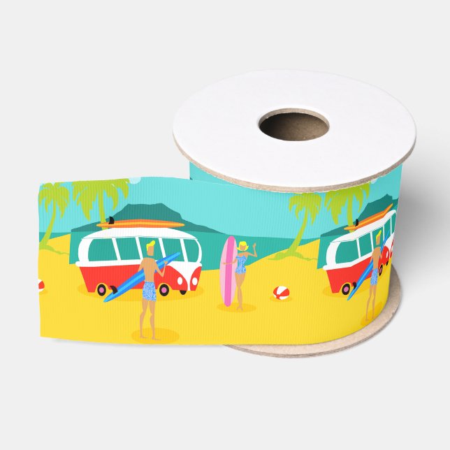 Retro Surfer-Paar-Band Ripsband (Spule)