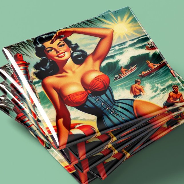 Retro-Surfer-Pin-up Magnet (Von Creator hochgeladen)