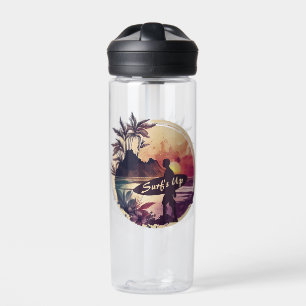 Retro Surfer Sunset Beach Trinkflasche