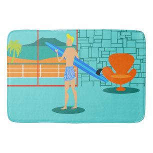 Retro Surfer Typ Badematte