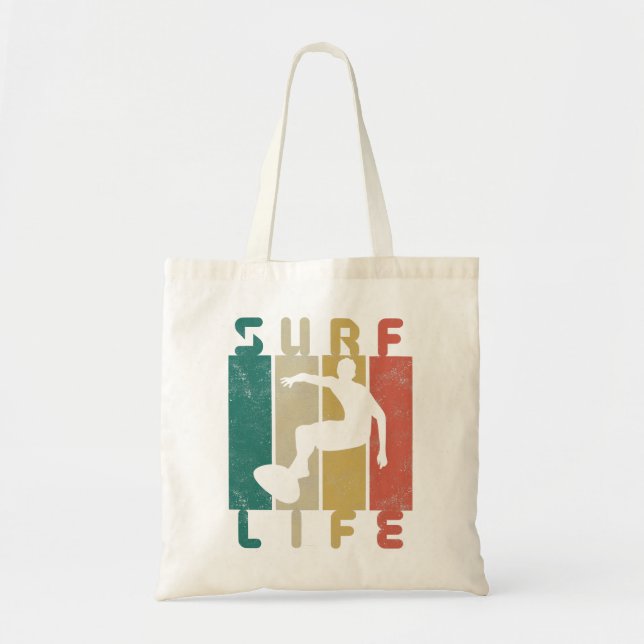 Retro-Surfgeschenk Tragetasche (Vorne)