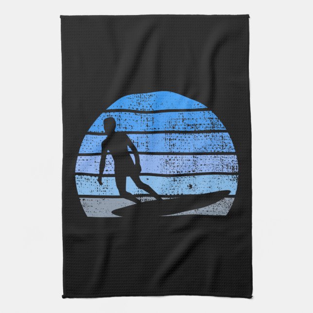 Retro Surfing Geschirrtuch (Vertikal)