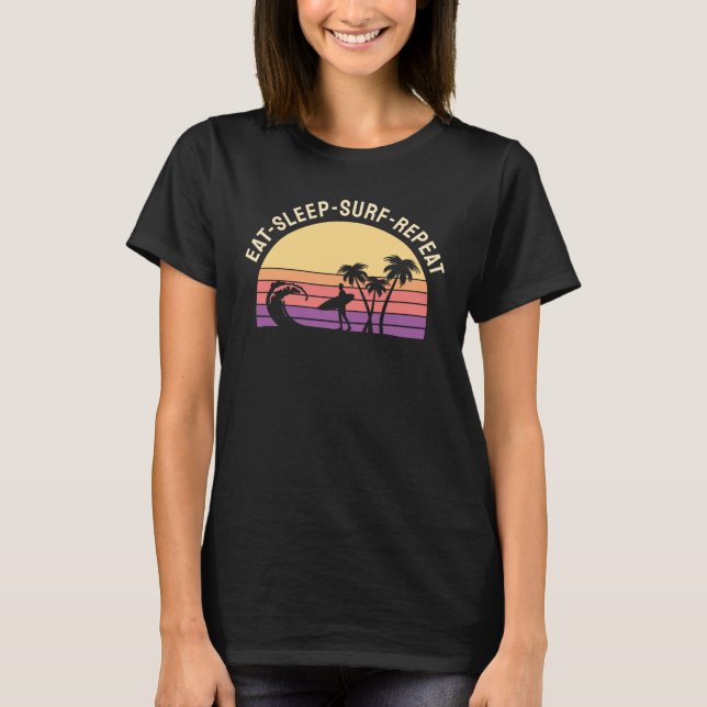 Retro Surfing T-Shirt (Vorderseite)