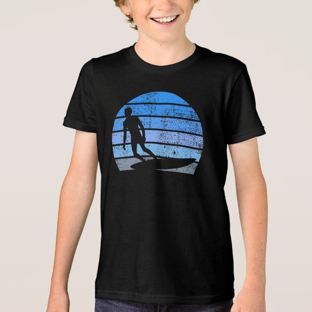 Retro Surfing Tri-Blend Shirt (Vorderseite)