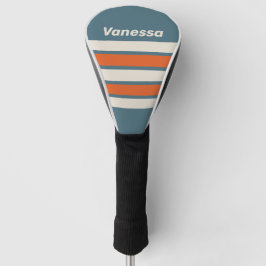 Retro Surfside Across Striping with Name Golf Headcover