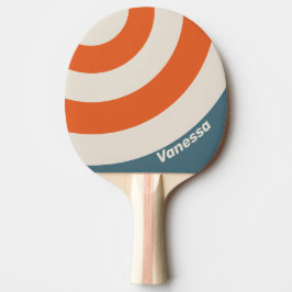 Retro Surfside Kreisstreifen mit Namen Tischtennis Schläger