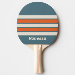 Retro Surfside quer über Streifen mit Namen Tischtennis Schläger