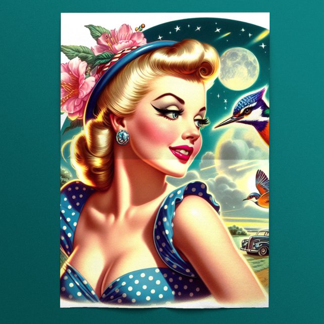 Retro Süß Kitsch Pin-up Seidenpapier (Von Creator hochgeladen)