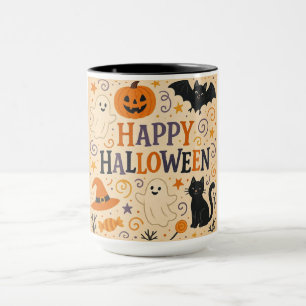 Retro, süß und wunderlich Frohes Halloween Tasse