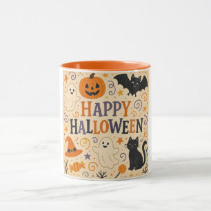 Retro, süß und wunderlich Frohes Halloween Tasse