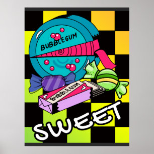 Retro süß wie Candy Poster