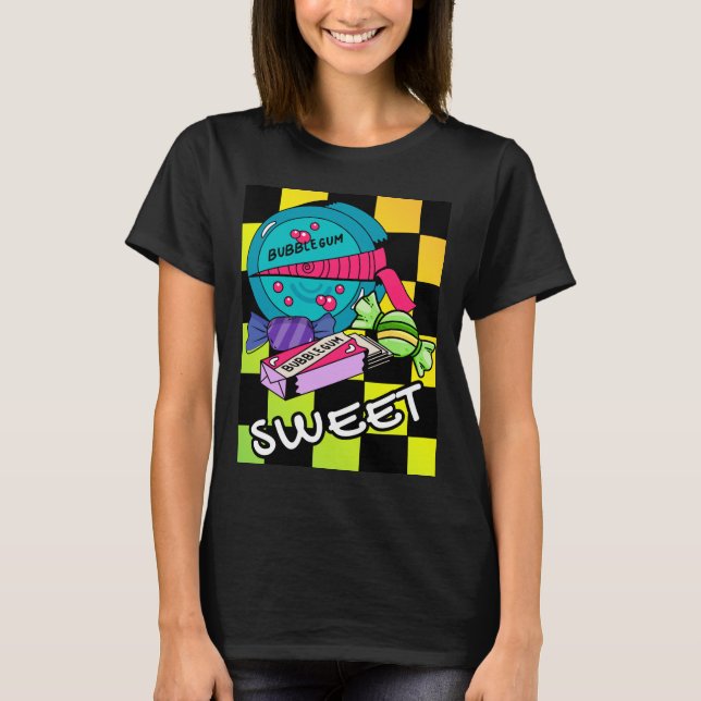 Retro süß wie Candy T-Shirt (Vorderseite)