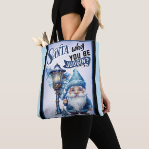 Retro Süsse Blue Christmas Tasche