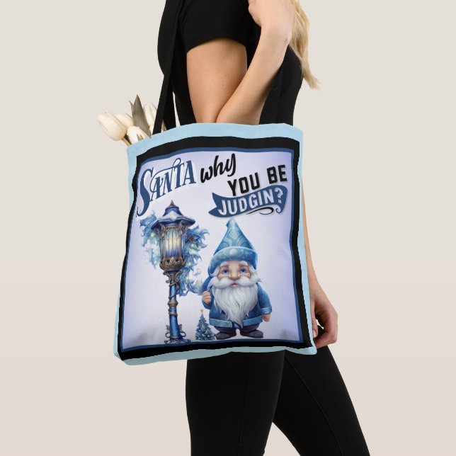 Retro Süsse Blue Christmas Tasche (Von Nahem)