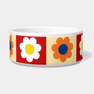 Retro Süße bunte Blumen Muster Napf