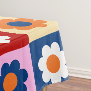 Retro Süße bunte Blumen Muster Tischdecke