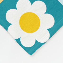 Retro Süße bunte Pastell-Blumen-Muster Fleecedecke